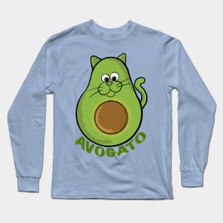 Avogato - the avocado cat Long Sleeve T-Shirt